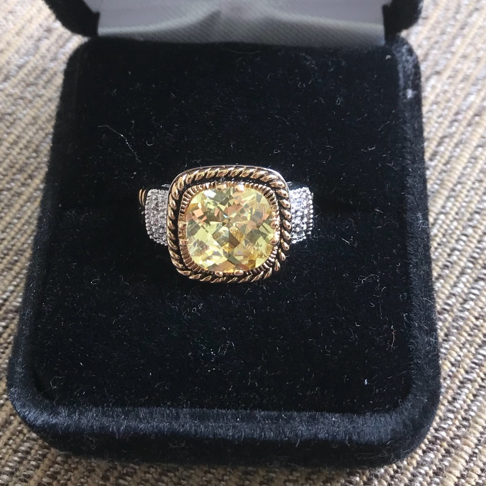 Yellow Quartz Ring
